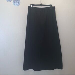 Modern Soul New Stretch Black Elastic Waist Maxi Skirt